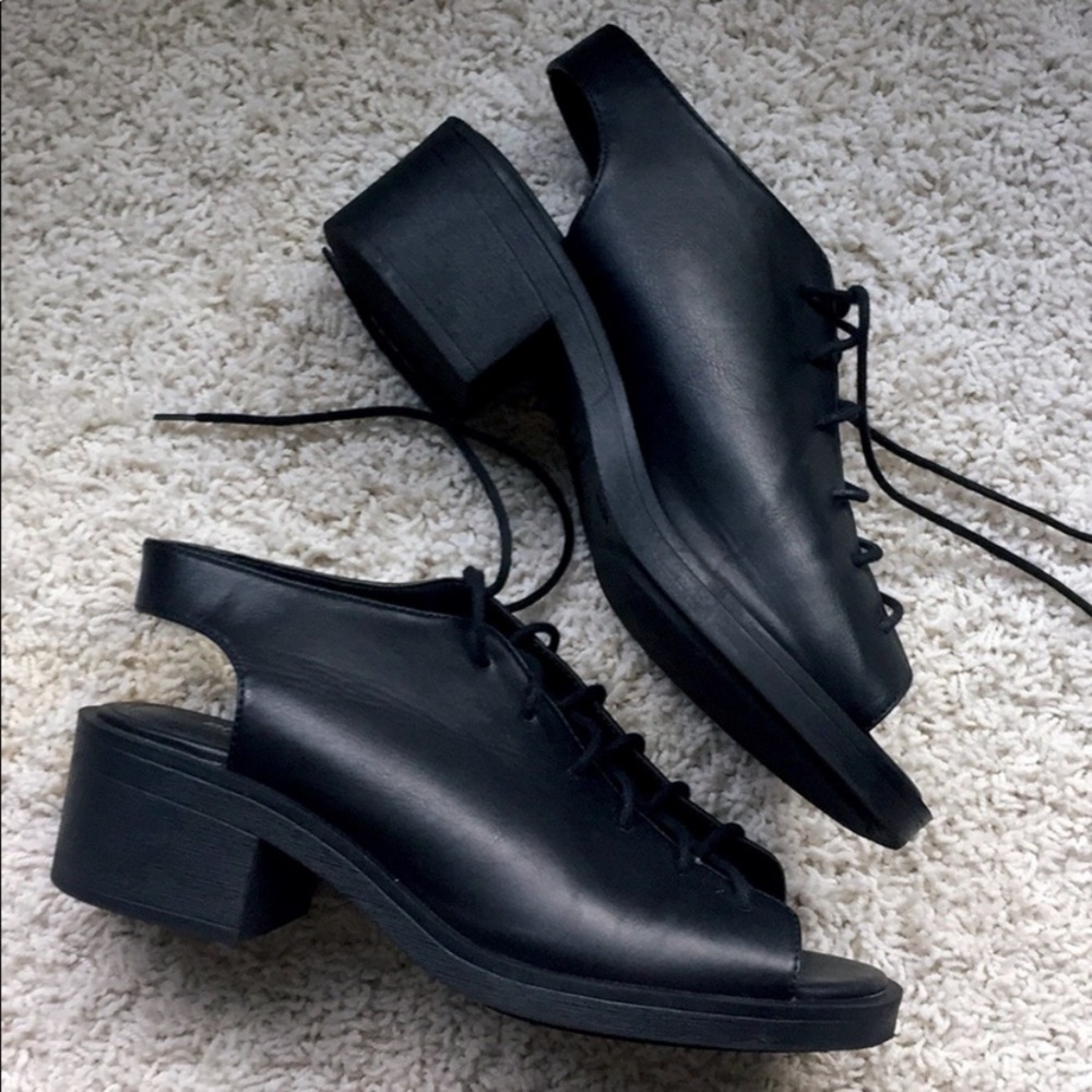 H&M Black Lace Up Chunky Sandals - Picture 2 of 3